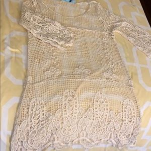 Lace bathing suit cover up